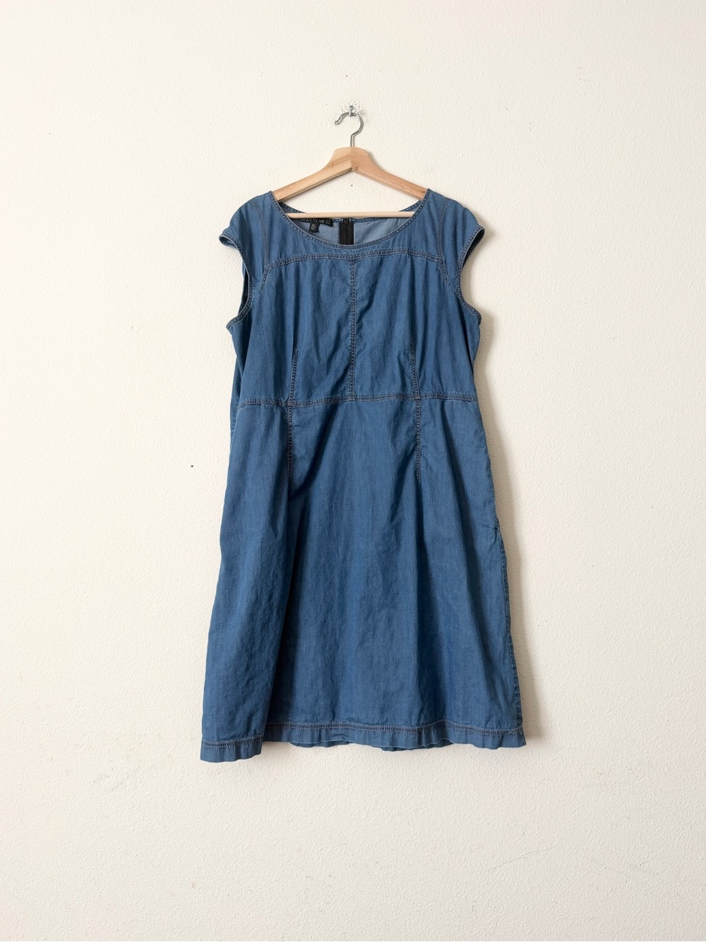 LaFayette 148 New York XL chambray sleeveless mini dress